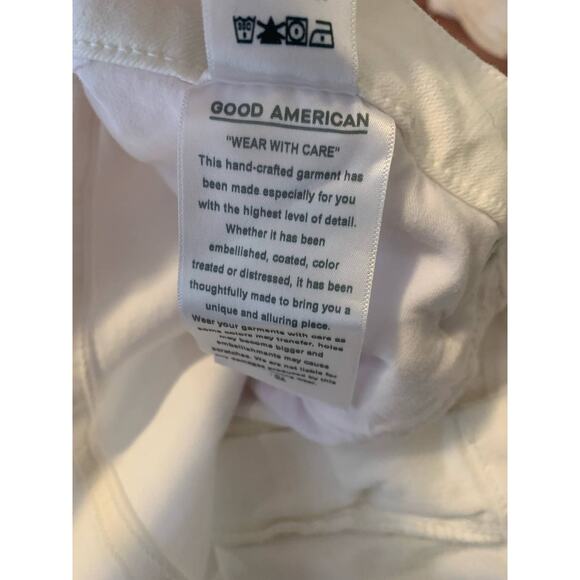 Good American white Good Legs Crop stretch jeans size 24 - Picture 4 of 8